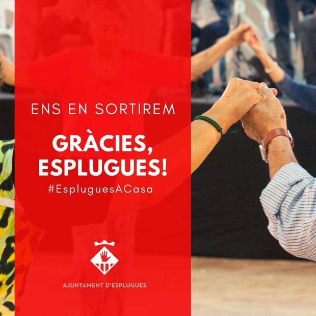 Esplugues convida als ciutadans a participar en les xarxes socials amb l'etiqueta #EspluguesACasa