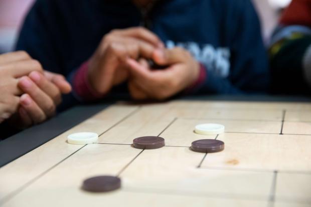 Uno de los juegos de la exposición "Caput aut Navis"