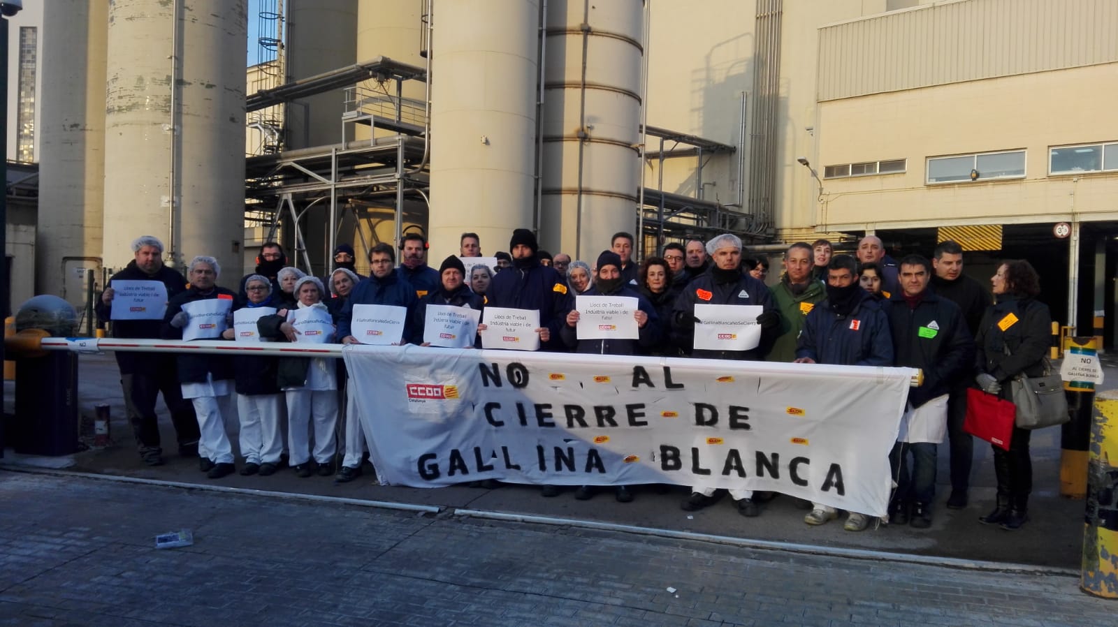 Los trabajadores de Gallina Blanca en Sant Joan Despí comienzan una huelga indefinida