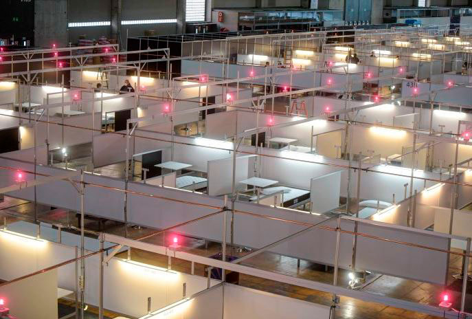 Avanza la transformación del recinto de Fira en L’Hospitalet en un hospital de campaña