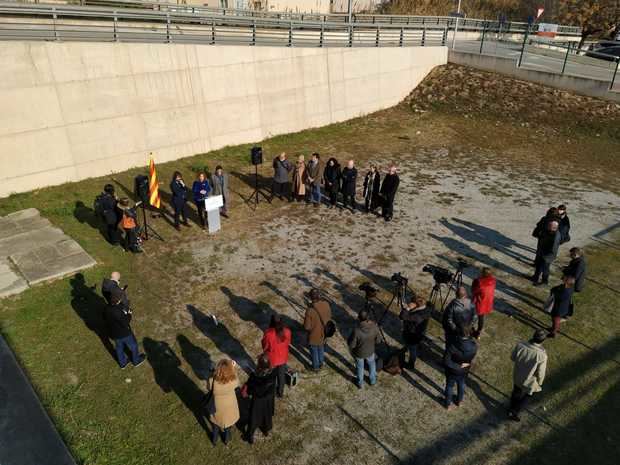 Rueda de prensa de presentación del proyecto de nuevos juzgados sobre el terreno.