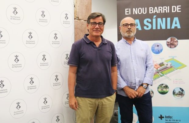 A la izquierda: Xavier Fonollosa (alcalde de Martorell). A la derecha: Mario Céspedes (concejal de Vivienda, Rehabilitación i Equipamientos Municipales de Martorell)