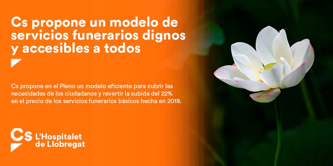 Cs l’Hospitalet propone replantear el modelo de los servicios funerarios municipales