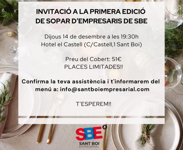 Sant Boi Empresarial celebra su 1ª cena de empresarios