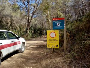 Alerta roja. Accesos al parque del Garraf restringidos por riesgo extremo de incendio