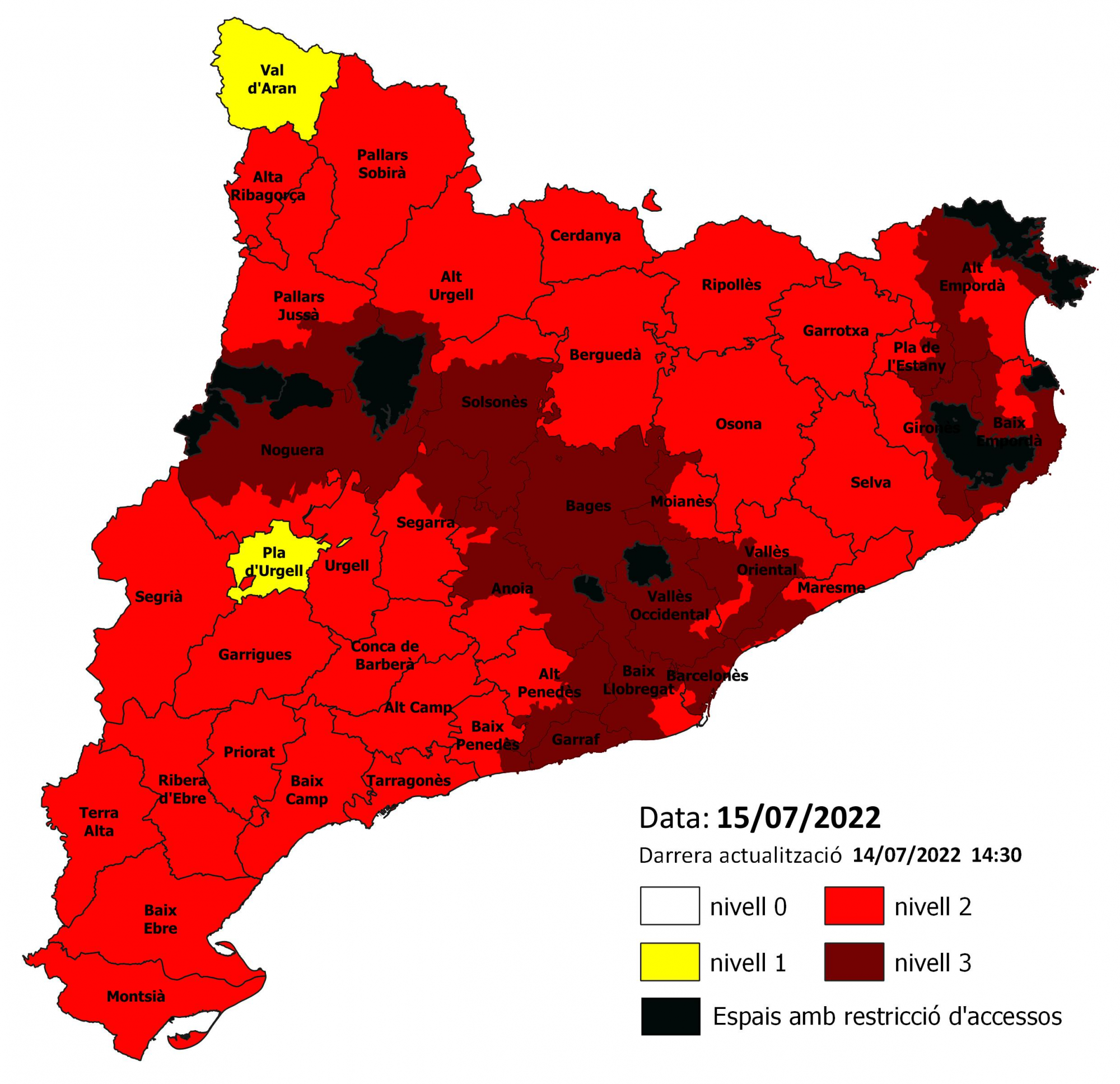 Las zonas forestales del Baix Llobregat estarán restringidas por el elevado riesgo de incendio