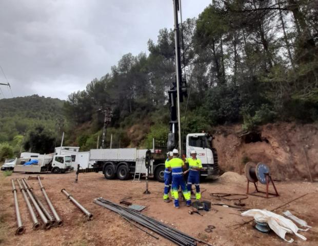 Obras de activación del pozo