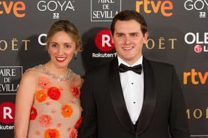 Tajuelo y Rivera en la gala de los Goya 2018.