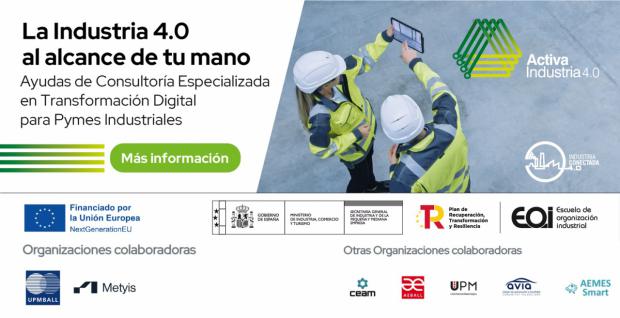 Cartel promocional del Programa Activa Industria 4.0.