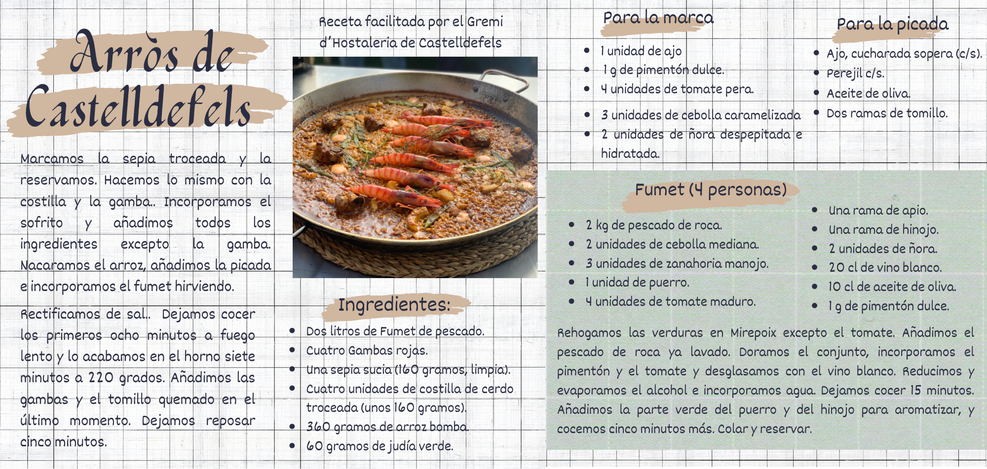 L’Arròs de Castelldefels llega a la mesa con lo mejor del mar y la tierra del Baix