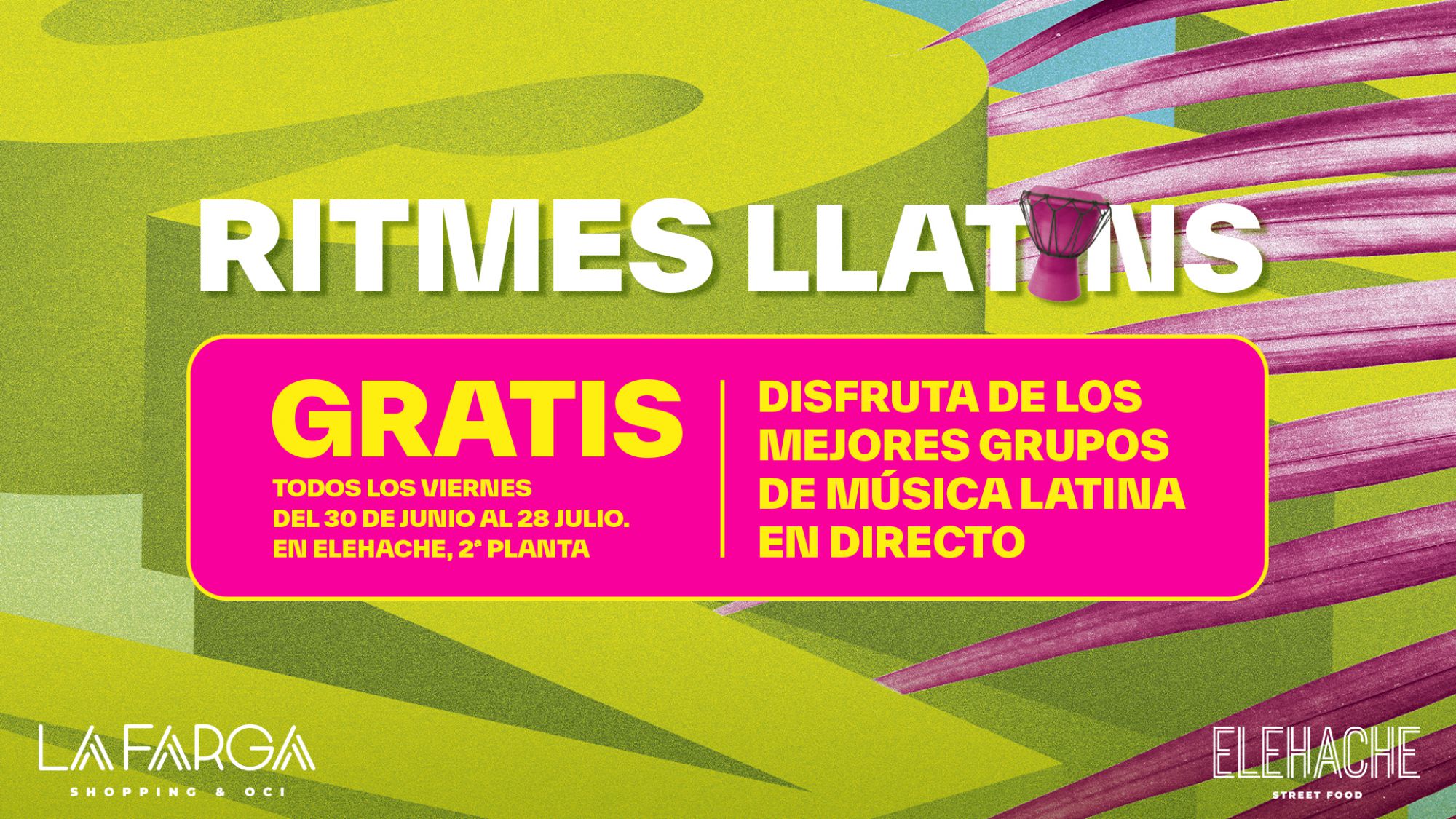Todos los viernes de julio, el C.C La Farga ofrece Ritmes llatins, conciertos de música latina gratuitos