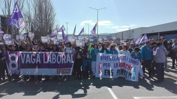 Manifiestación de esta mañana en la rotonda de Seat.