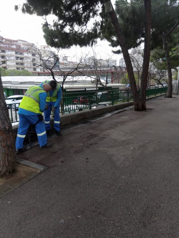 L'Hospitalet avanza las actuaciones de limpieza en los barrios de Les Planes y La Florida