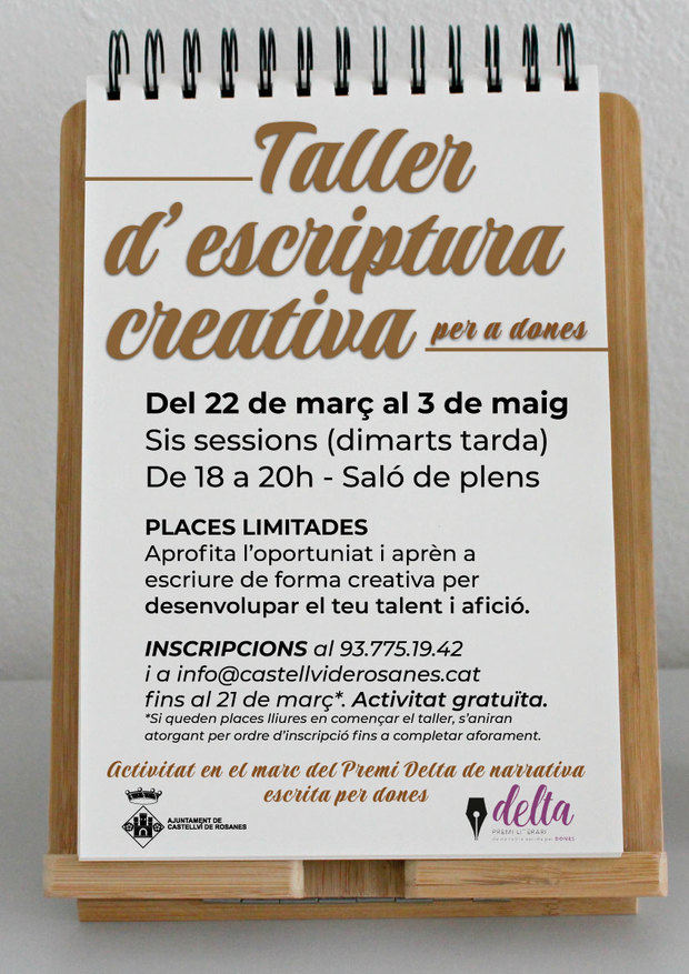 Castellví de Rosanes impulsa el 22 de marzo un taller de escritura creativa para mujeres