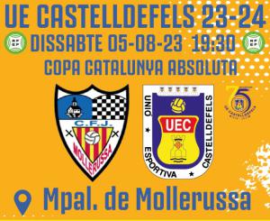 Debut histórico. La UE Castelldefels se enfrenta al CFJ Mollerussa en la Copa Cataluña