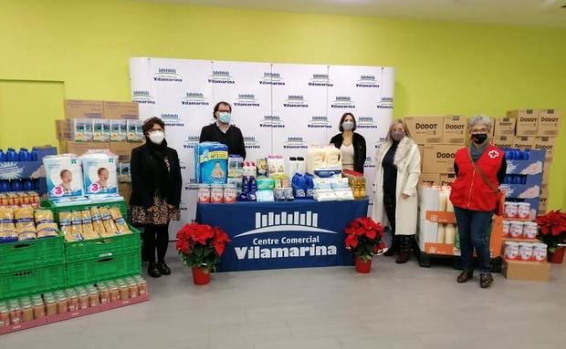 El CC Vilamarina dona tres toneladas de alimentos y productos de primera necesidad a Cruz Roja Viladecans