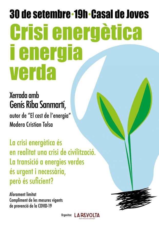 La Asociación La Revolta organiza una charla sobre la crisis energética