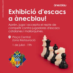 Cartel de la exhibición de ajedrez