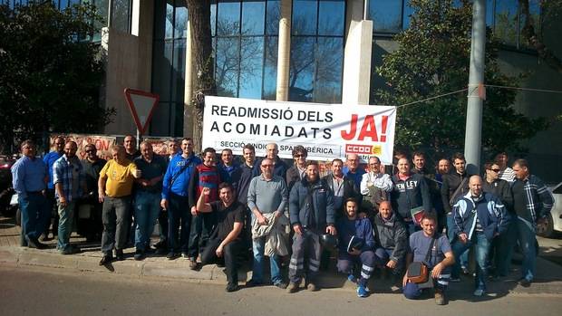 Els treballadors de la companyia ja es van manifestar al 2014 per demanar la readmissió de dos empleats