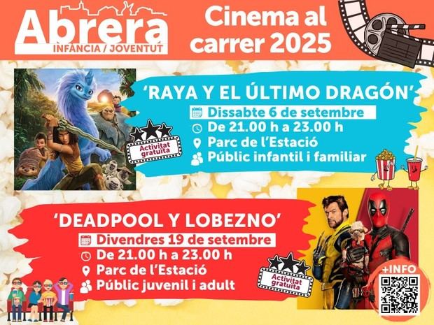 Abrera celebra el fin del verano con 'Cinema al carrer' en septiembre