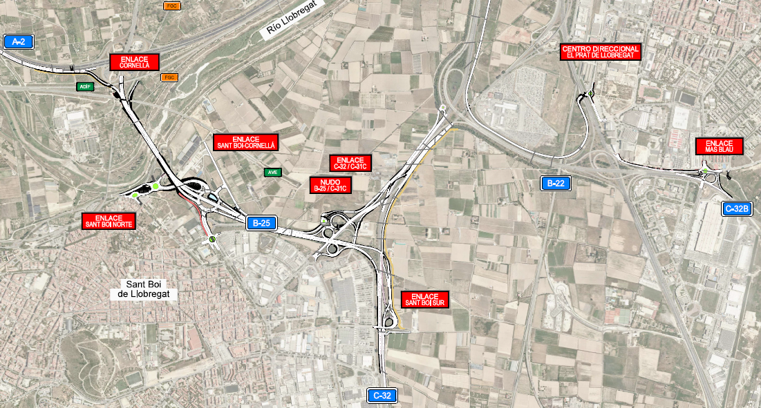 La neonata autovía B-25 unirá la Ronda Litoral (A-2) y la autopista C-32 por Sant Boi
