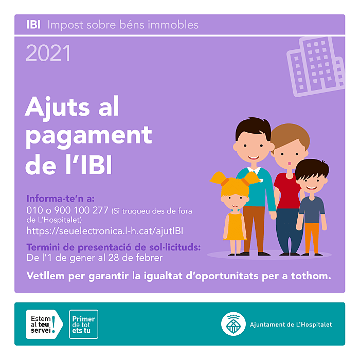 Ya están disponibles las ayudas para pagar el IBI en l'Hospitalet