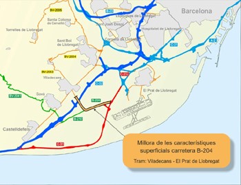 Territori i Sostenibilitat adjudica la remodelació de la B-204 a Viladecans