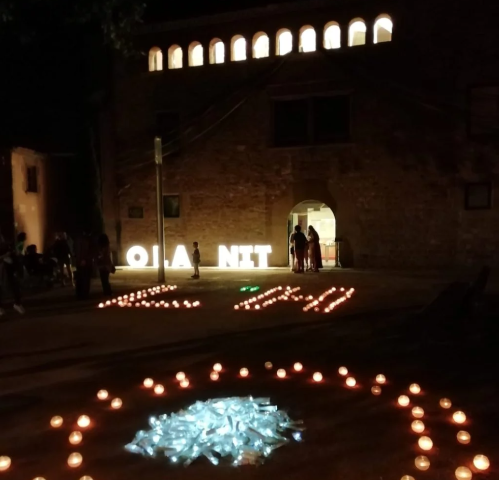 L'Hospitalet iluminada durante la "Nit dels Museus" en la edición de 2022