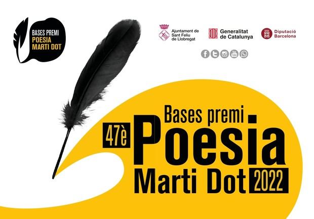 Sant Feliu publica las bases de la 47ª edición del Premio de Poesía Martí Dot