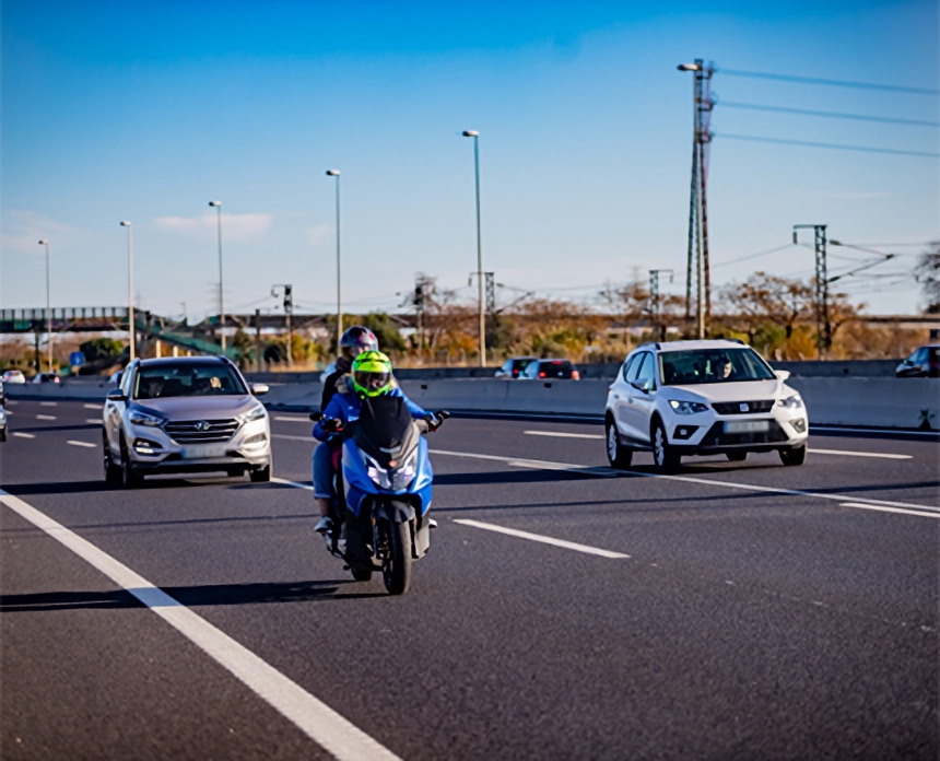 Un tramo de la red de autopistas en Cataluña