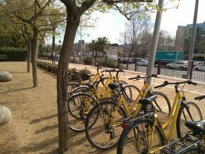 Carril bici inaugurado por el AMB entre Esplugues y Barcelona.