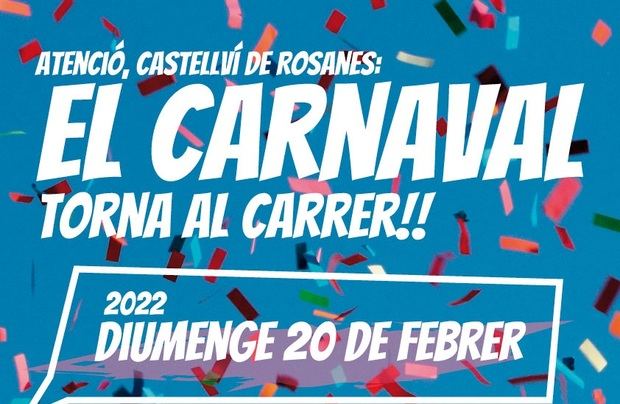 El Carnaval de Castellví de Rosanes volverá a las calles el 20 de febrero