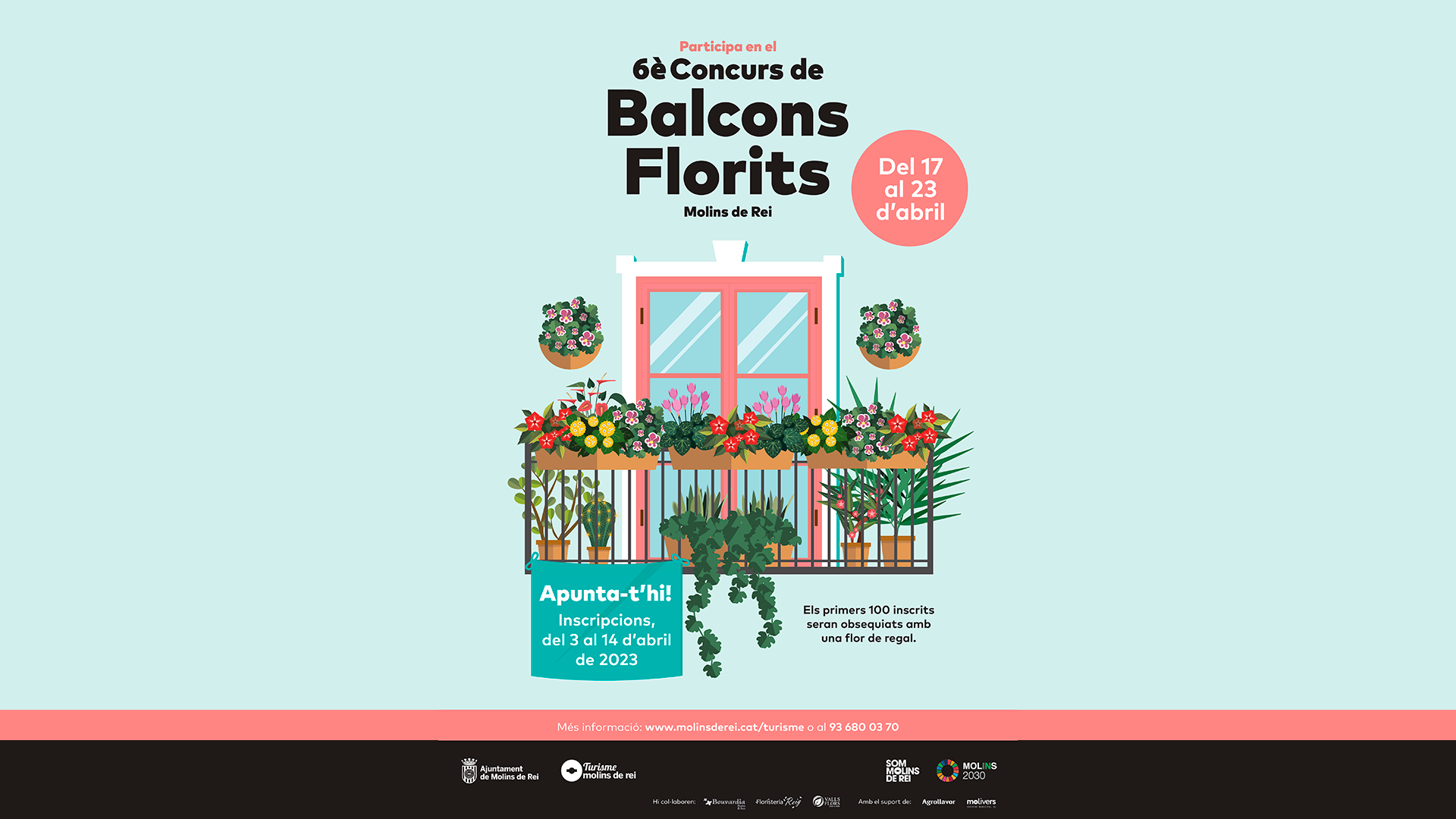 Cartel adaptado del 6º Concurso de Balcones Floridos