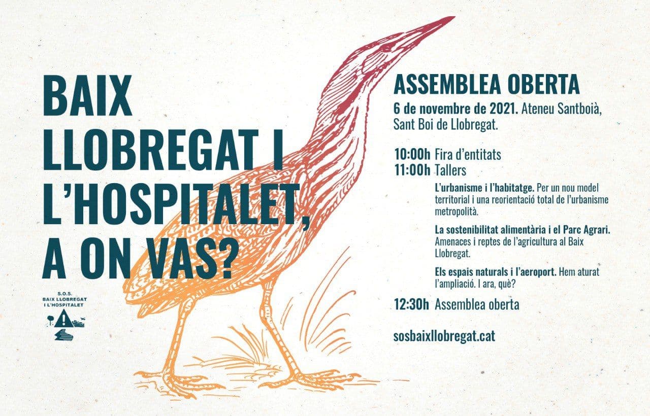 Sant Boi acogerá la primera asamblea presencial de SOS Baix Llobregat i L’Hospitalet