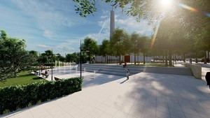 Castelldefels renueva la plaza de la Democracia con una fuente interactiva y accesible