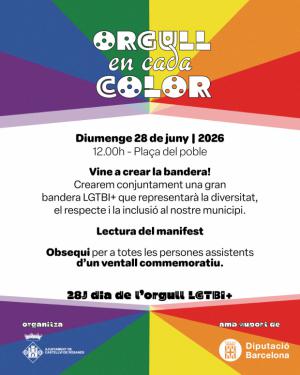 Castellví de Rosanes creará una gran bandera LGTBI+ para conmemorar el 28J