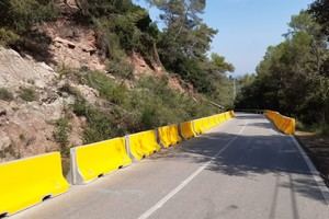 Cierra por obras la pista entre Torrelles y Begues seriamente afectada por el temporal Gloria
