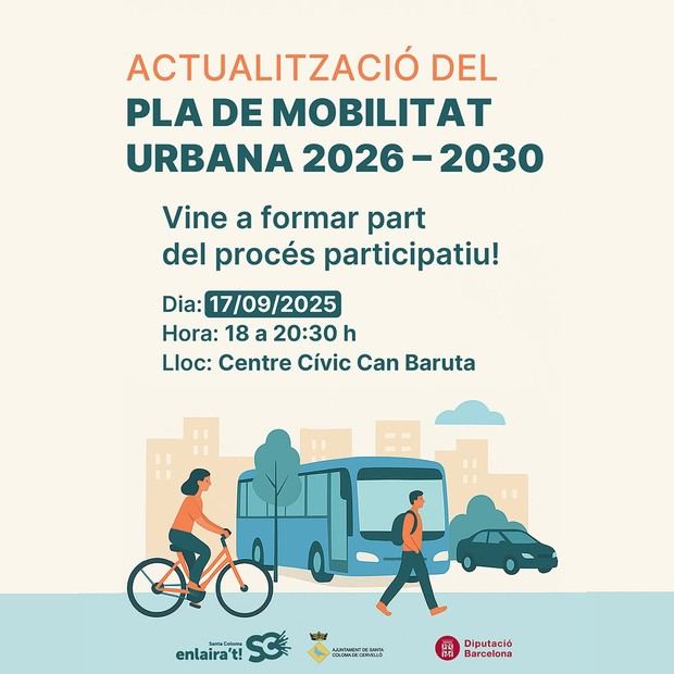 Santa Coloma inicia el proceso participativo para el nuevo Plan de Movilidad 2026-2030