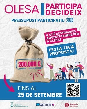 Olesa lanza el Pressupost Participatiu 2025 con 200.000 € para proyectos ciudadanos
