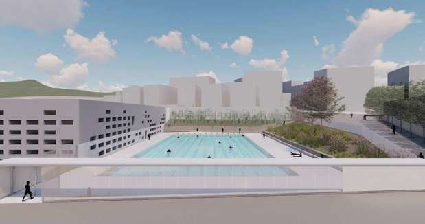 Sant Feliu inicia la ampliación del Complex Municipal de Piscines con una nueva piscina olímpica