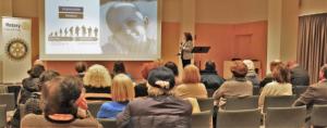 'Los donantes tienen el poder de convertir el dinero en vida' declara Diana Nin en su conferencia en Rotary Club El Prat
