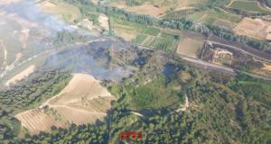 Incendio forestal controlado entre Martorell y Sant Esteve Sesrovires