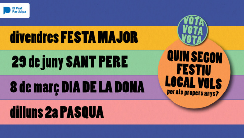 La ciudadanía de El Prat escogerá el segundo día festivo municipal
