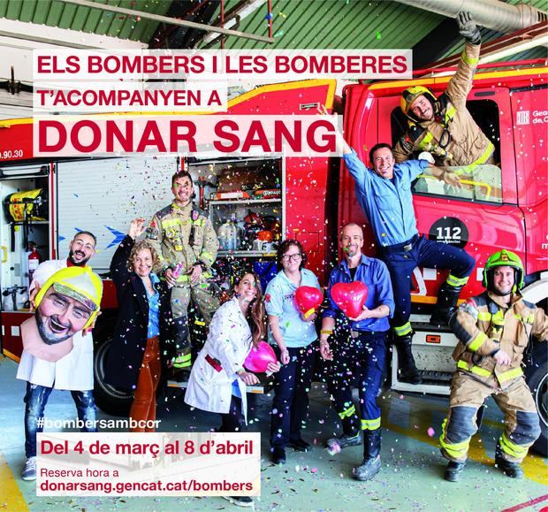 Los bomberos de Sant Feliu se unen a la jornada de donación de sangre en el municipio