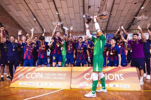 El Barça y Les Corts se coronan campeones de la Copa Catalunya de fútbol sala en Martorell