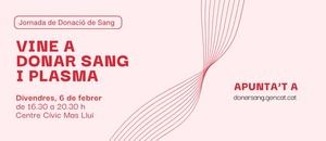 Jornada de donación de sangre y plasma en Sant Feliu de Llobregat el 10 de abril