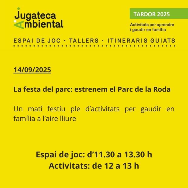 Inauguran la primera Jugateca Ambiental en el Parc de la Roda de Corbera