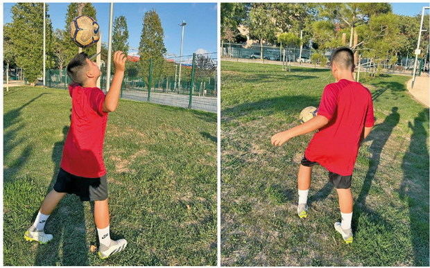 La historia con final feliz de Andrea: el niño que pudo seguir jugando al fútbol en Sant Feliu