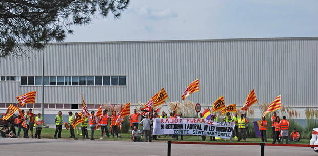 Rechazo unánime de los grandes sindicatos de Seat a la visita de Rajoy