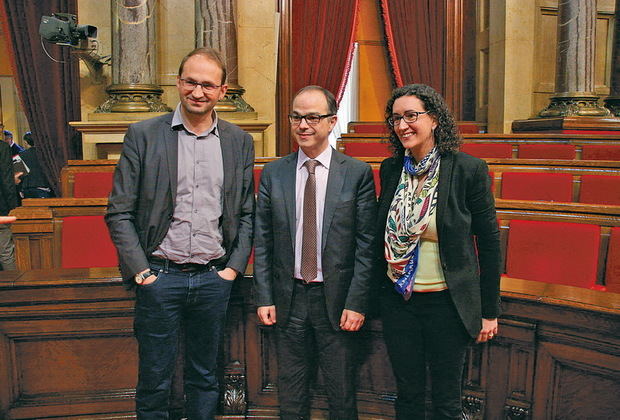 Joan Herrera, Jordi Turull i Marta Rovira van ser designats pel Parlament el març del 2014 per anar al Congrés a defensar la consulta sobre el futur polític de Catalunya.